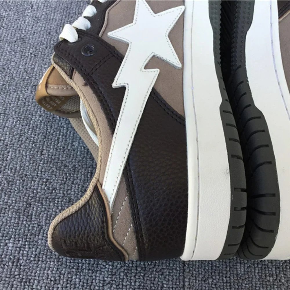 A Bathing Ape Bape SK8 Sta Brown Ivory Sneakers - Picture 10 of 10